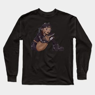 Alternative Black Girl--JStreet Style Goth Long Sleeve T-Shirt